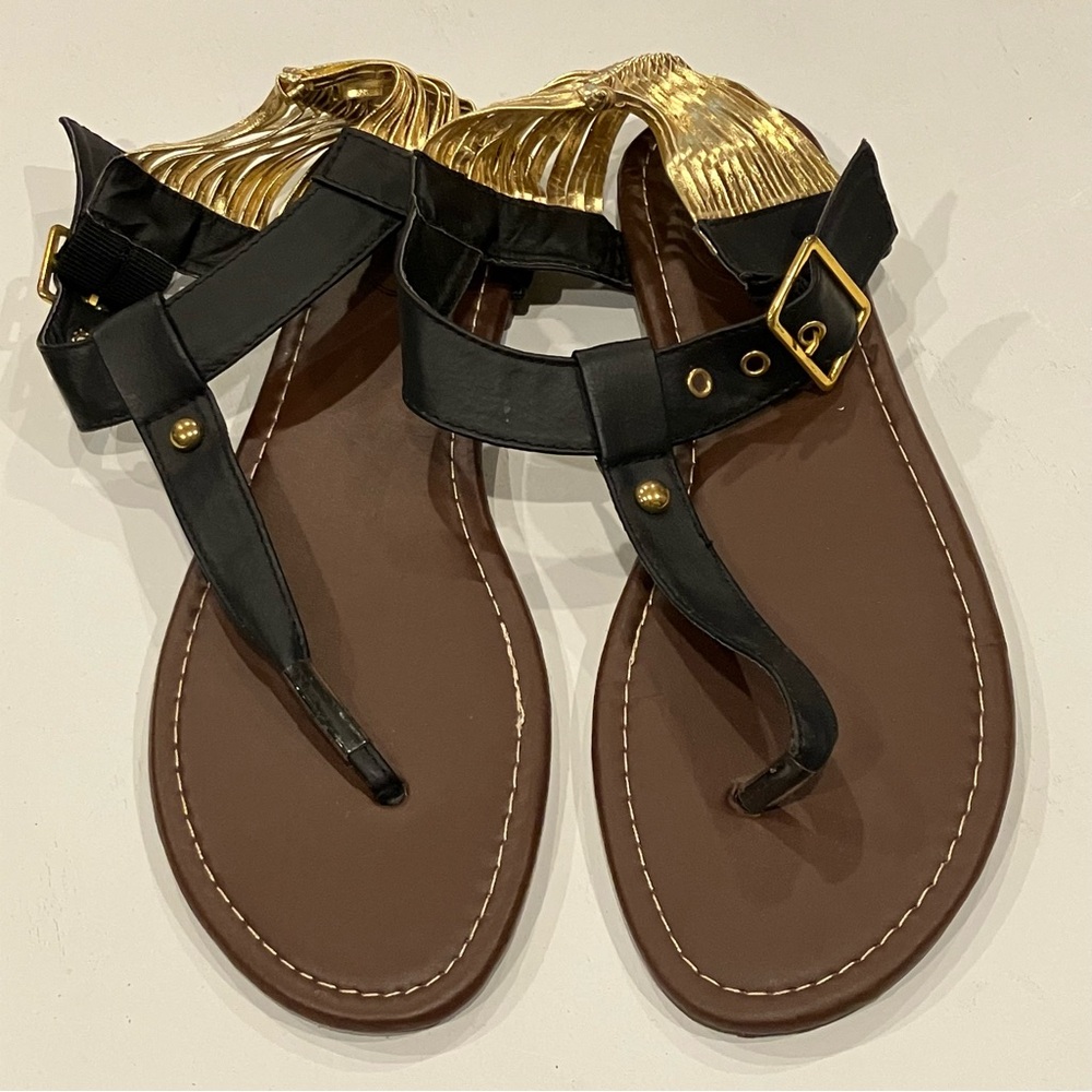 Black & Gold Sandals